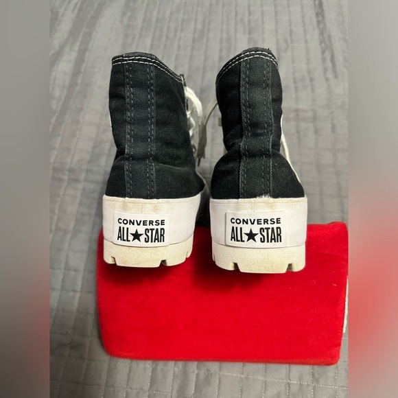 BLACK HIGH TOP LUG SOLE CONVERSE SHOES SNEAKERS WOMENS LADIES
SIZE 7 - Picture 3 of 6